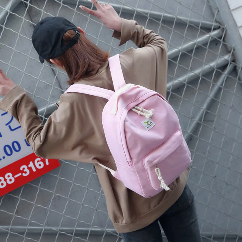 

Woman Man Bag Rucksack Shoulder Bookbags Satchel Travel Canvas Backpack mochila mujer school bags for teenage girls boys