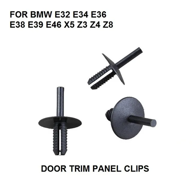 x10 DOOR TRIM PANEL CLIPS FOR BMW E32 E34 E36 E38 E39 E46 X5 Z3 Z4 Z8 PUSH RIVET BUMPER TRIM