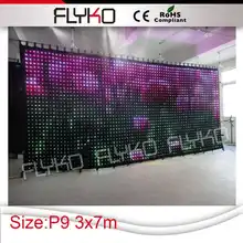 Дешевые товары из Китая DIY красивые изображения ткань дисплей светодиодный видео занавес