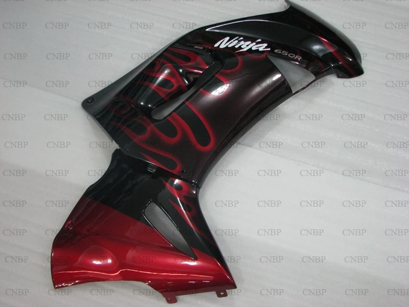 ER6F 2006 2008 комплекты всего тела для Kawasaki ER 6F Обтекатели 08 07 красное пламя
