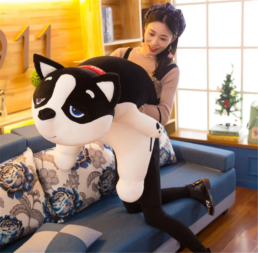 Fancytrader Pop Soft Lying Animal Shiba Inu Plush Pillow Anime Akita Doll Cartoon Dog Pillow for Valentine's Day Present2
