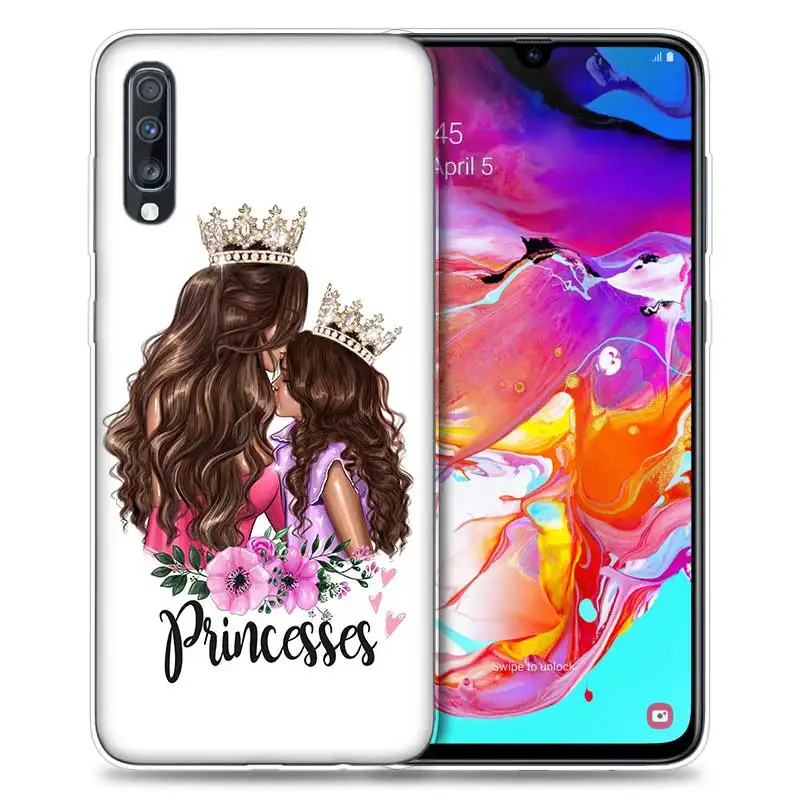 Для мам и детей, девочек queen чехол для samsung A50 A70 A20e A80 A60 A30 A20 A10 A8 A7 A6 плюс A9 мягкий Корпус чехол для телефона в виде ракушки