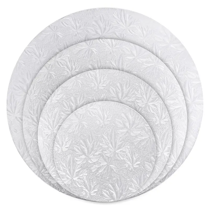 

Cake Boards Hemoton 4PCS Delicate Embossed Practical Cake Tray Cake Circles Serving Base For Transforming Decorating