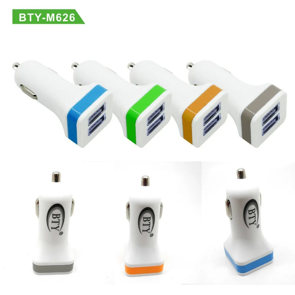 Bty-m626 высокое качество Доль USB Автомобильное Зарядное устройство Adpater для