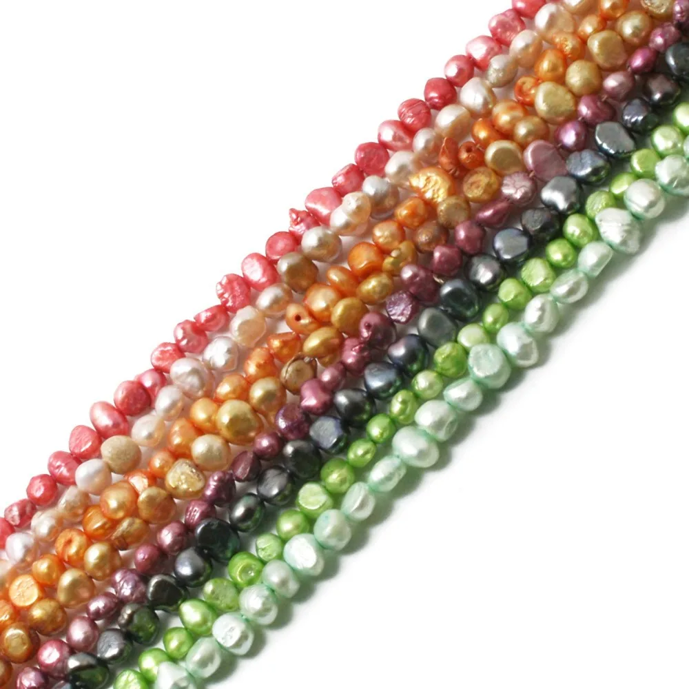 

Grade AAA High Quality 35.5CM/strand 6-7mm Natural Freshwater Pearl Beads Dyed Color For Jewelry Making DIY Fashion Necklace