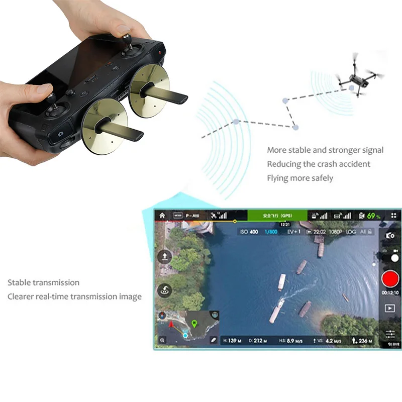 Антенна контроллера сигнала усилитель антенны Диапазон расширитель для DJI Mini/Mavic Pro для DJI Smart контроллер RC Дрон аксессуары