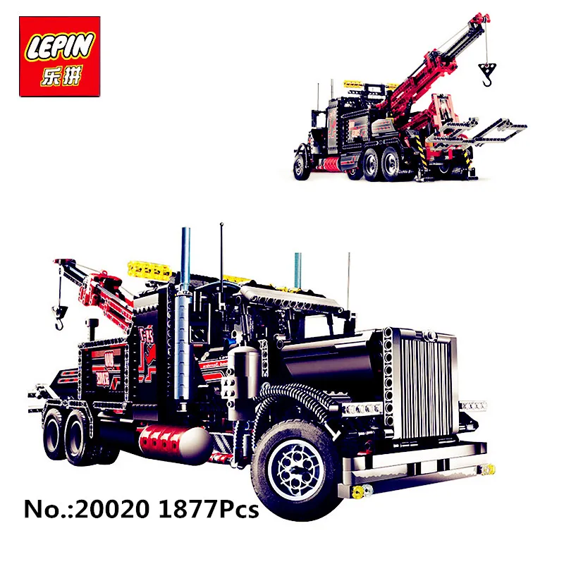 

IN STOCK Lepin 20020 1877PCS Technic Ultimate Series The Mechanical American Style Heavy Container Trucks Building Blcoks
