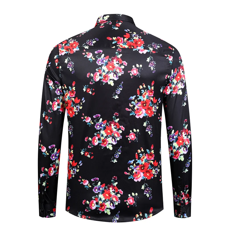 2019 New Mens Hawaiian Shirts Color Man Shirt Fashion Leisure Slim Fit Deluxe Printed Shirt Men 2