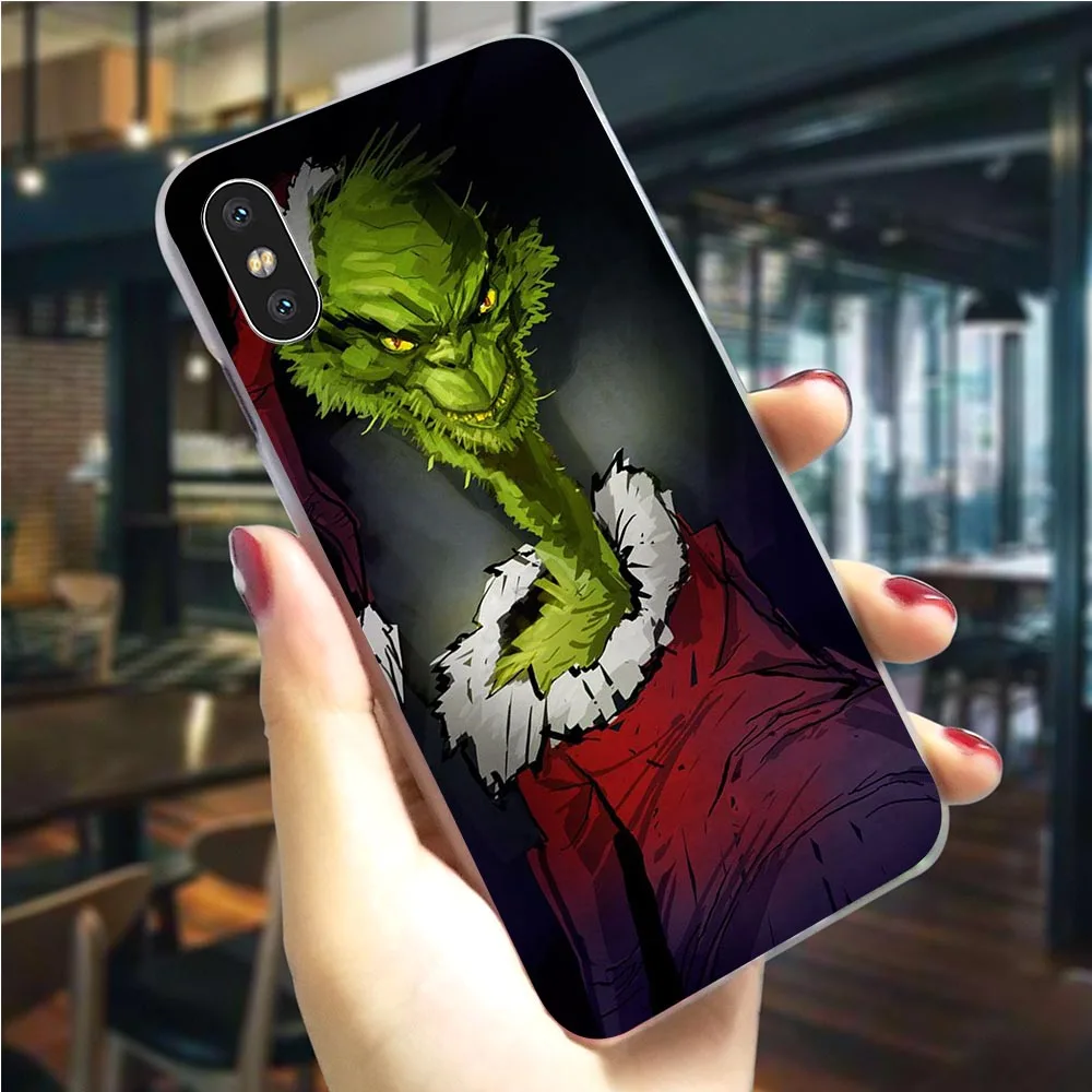 Monster Grinch палантин чехол для телефона с рождественским рисунком для iPhone 6S чехол 5 5S SE 6/6 6S Plus 7 8/7 10 Plus X XS XR Xs Max жесткий чехол - Цвет: K1034608