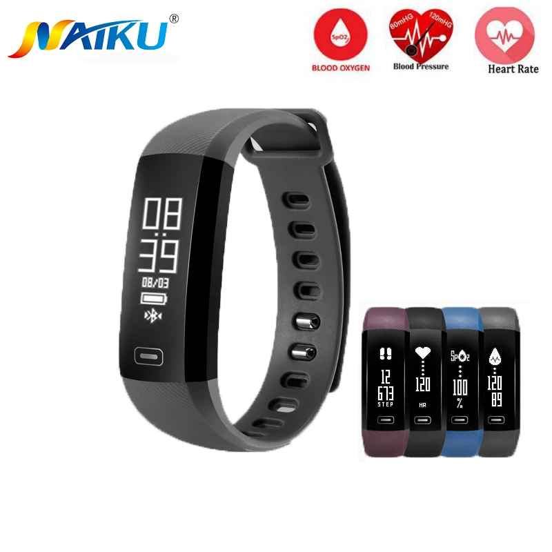 

Smart Band NAIKU M2 Heartrate Blood Pressure Oxygen Oximeter Sport Bracelet Clock Watch Inteligente Pulso For iOS Android Men