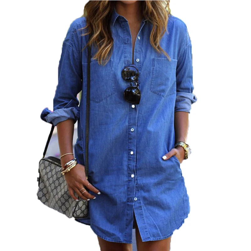 ladies denim tunic dress