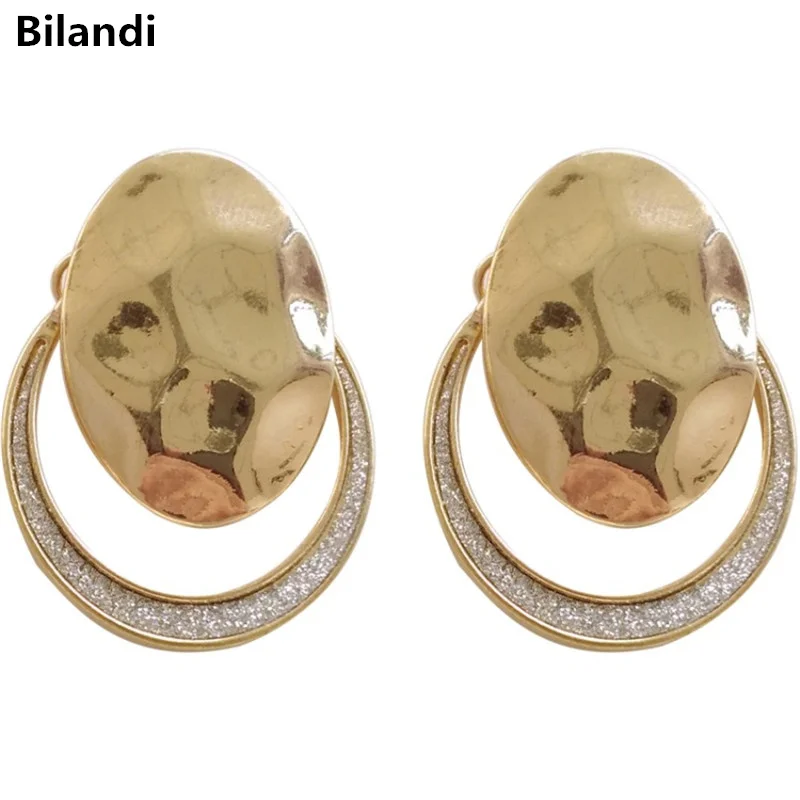 

Fashion New Designs Jewelry Metal Glitter Earrings For Women