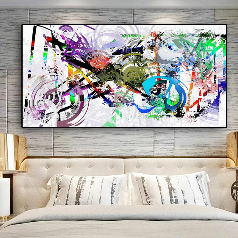 

Abstract Watercolor Oil Painting on Canvas Scandinavian Posters and Prints Cuadros On the Wall Pop Art Pictures For Living Room