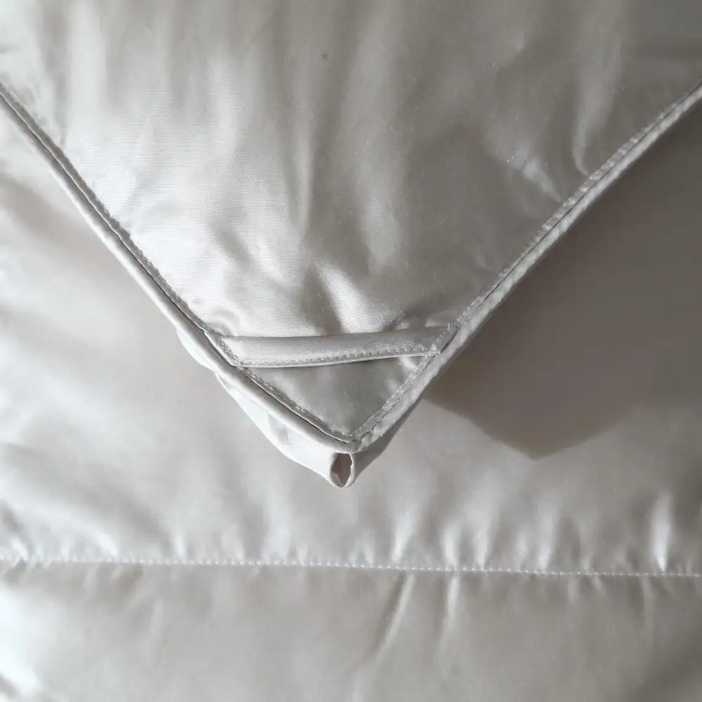 HS наполнение мощность 800 95% гусиный пух наполнитель одеяло имитированный шелк серый ткань King size хлеб одеяло домашнее постельное белье