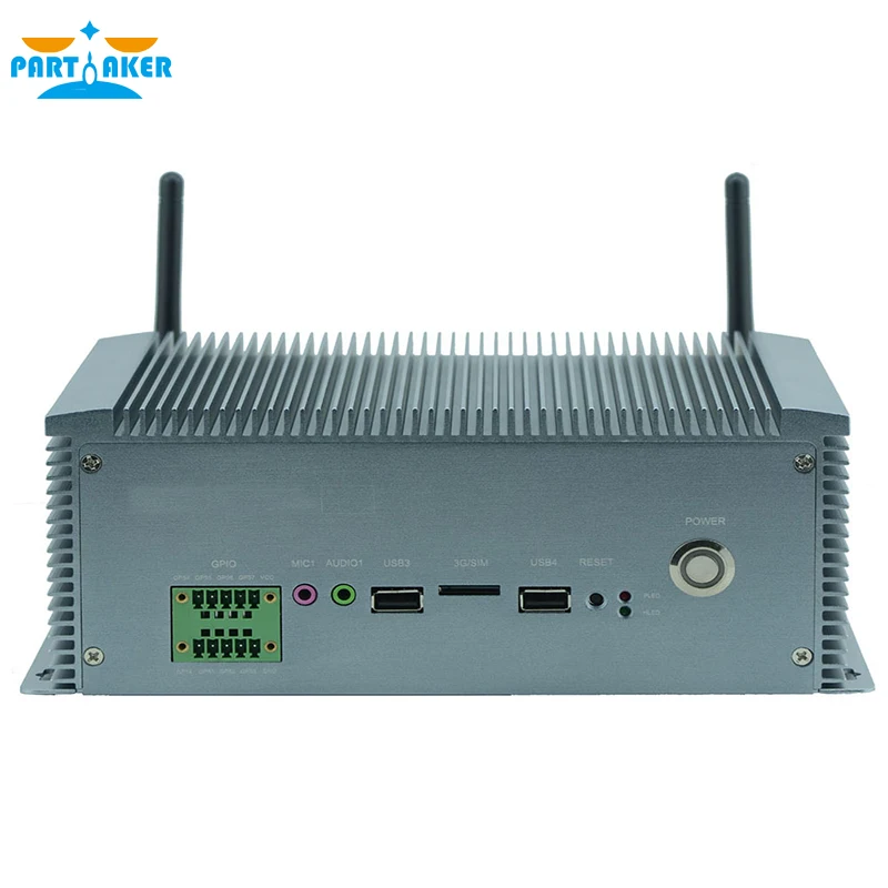 

Partaker Q6 Industrial Mini PC Windows 10 Intel Celeron 1037U With 10* COM, COM3-COM6 Support RS485 Function