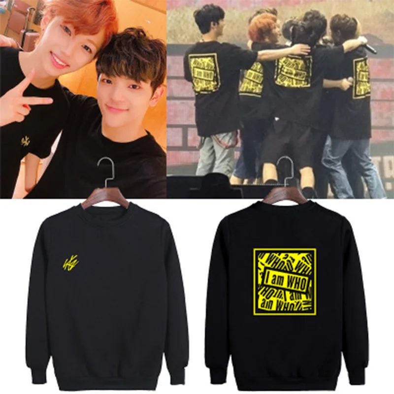 Stray Kids концертный новый альбом MIROH I AM WHO o-образным вырезом 100% хлопковые толстовки