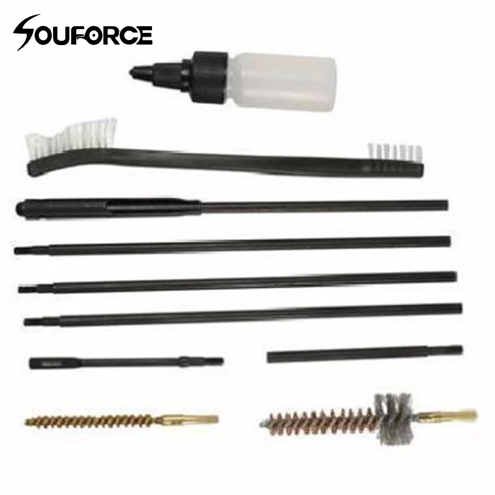 10 Piece/Set .22 22LR .223 556 Rifle Gun Cleaning Kit Set Cleaning Rod