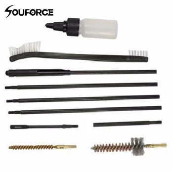 

10 Piece/Set .22 22LR .223 556 Rifle Gun Cleaning Kit Set Cleaning Rod Nylon Brush for Airsoft Sport Hunting Cleaning Tools
