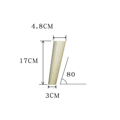 Твердые деревянные ножки для мебели ТВ шкаф ноги кровать стол стул диван табурет ножки деревянный прикроватный шкаф шкафы ножки с винтами - Цвет: B1