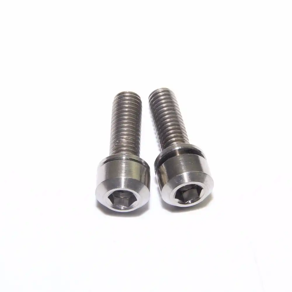 titanium bottle cage bolts black