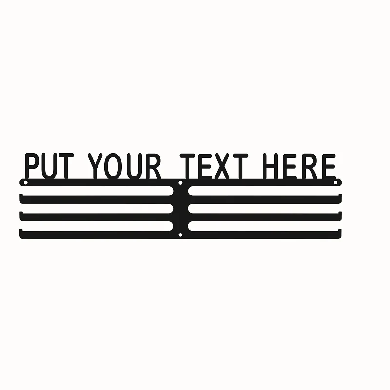 3 bar Custom Text Вешалка для медалей - Цвет: 3 bar Custom Text