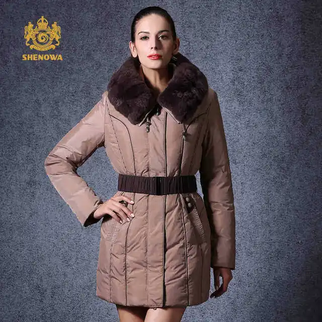 Cheap 2015 New Hot Thicken Warm Cold Woman Down jacket Coat Parkas Outerwear Hooded Rabbit Fur collar Mid Long Plus Size 3XXXL Luxury