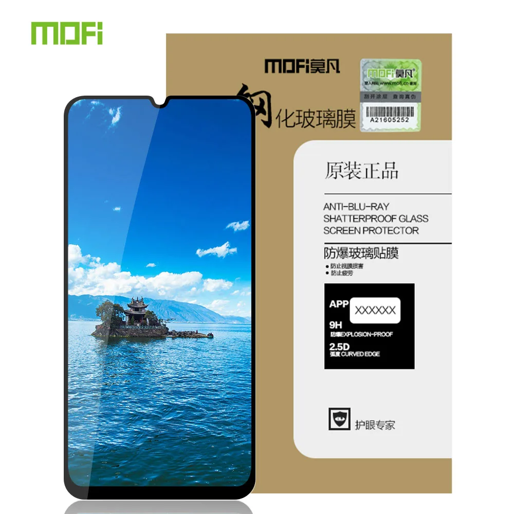 Закаленное стекло MOFi для Samsung Galaxy A50 полноэкранная Защита A70 A40 A60 A20 M20 A80 S10