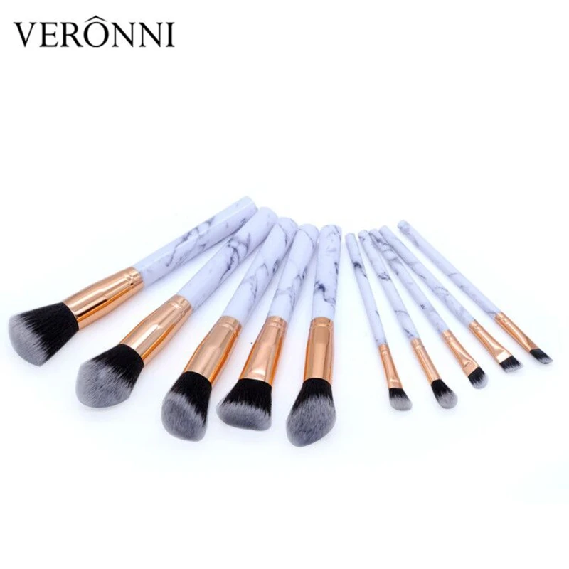 

10PCS Makeup Brushes Powder EyeShadow Marbling Synthetic Brush Soft Maquiagem Makeup Brushes Professional Cosmetic Beauty set