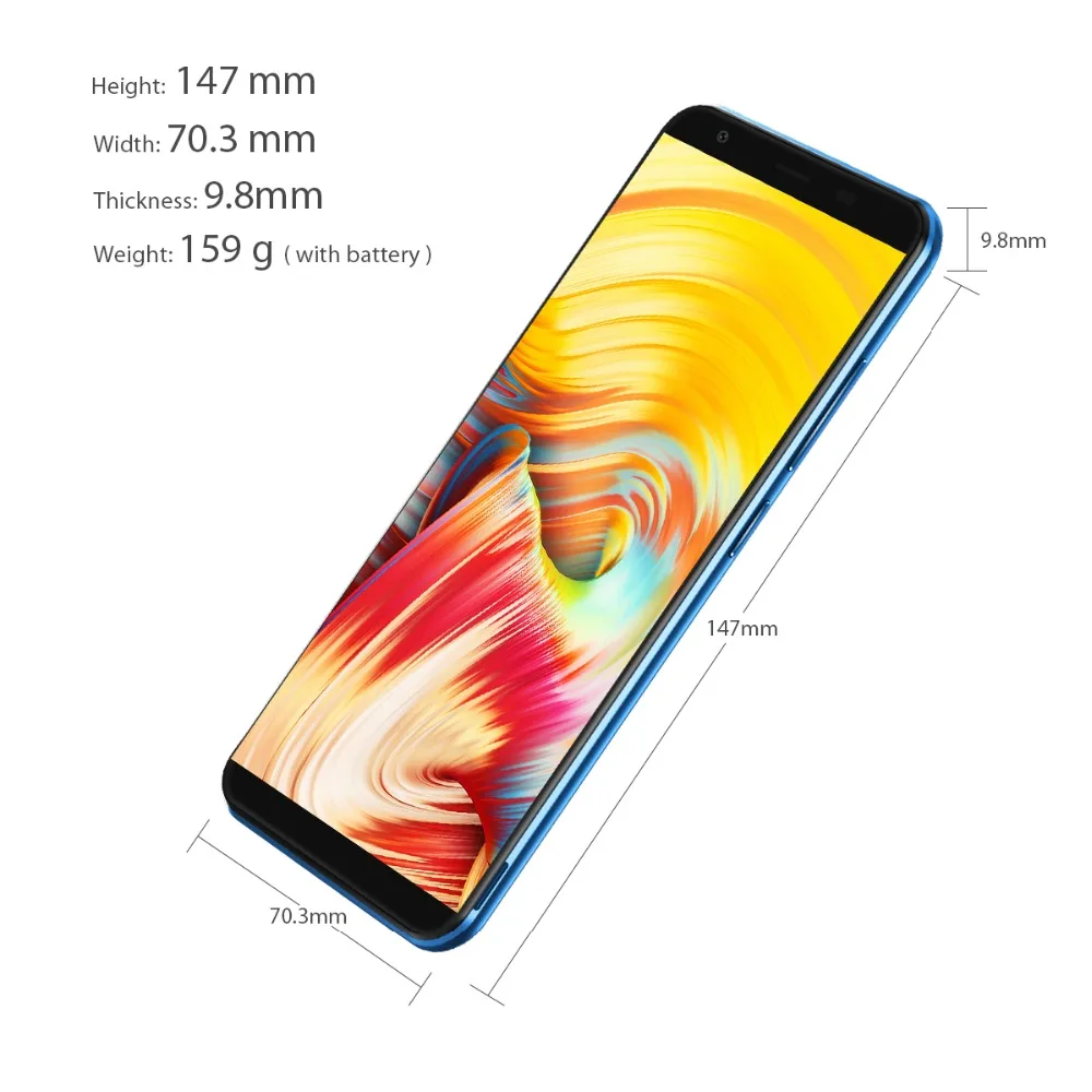 Original Vernee T3 Pro 3GB RAM 16GB ROM Android 8.1 Quad-Core Mobile Phone 5.5 Inch 4080mAh 5MP+13MP Smartphone with Free Gift