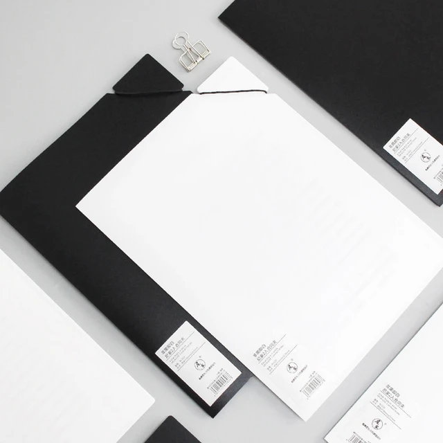 A4 Black White File Folder Waterproof Paper Document Holder Storage Clip Office  Supplies School Stationery Filing Products - File Folders - AliExpress