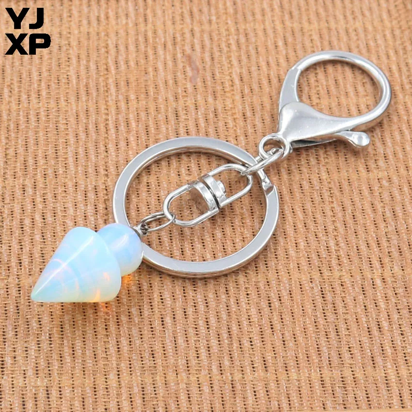 YJXP Sport Style Silver Plated Opalite Opal Gyroscope Shape Key Chains Fashion Jewelry | Украшения и аксессуары