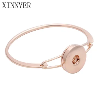 

New Gold Silver Snap Bracelet For Women Fit DIY 18mm snap Jewelry Metal Snap Buttons Bracelet Jewelry