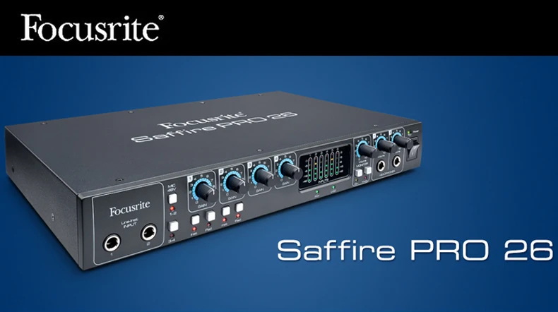 Focusrite Saffire Pro 26 18-input 8-output звуковая карта FireWire аудио интерфейс запись студийная группа Запись Звуковая карта