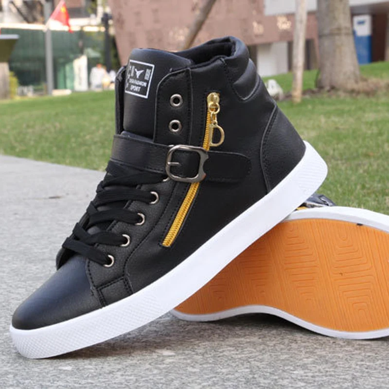 Men's Casual Skateboarding Shoes High Top Sneakers Sports Shoes Breathable Walking Shoes Street Shoes Chaussure Homme Men's Casual Skateboarding Shoes High Top Sneakers Sports Shoes Breathable Walking Shoes Street Shoes Chaussure Homme