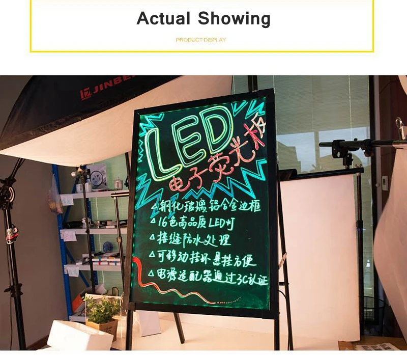 Placa de Escrita Eletrônica com Suporte Deli cm Placa Fluorescente 16 Cores Levou Outdoor 8733 Led 20x28 50x70 31 China board electronic Suppliers