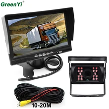 GreenYi DC 12 В-24 В 7 дюймов TFT ЖК-дисплей монитора автомобиля ИК Ночное видение ПЗС заднего вида Камера для грузовой автомобиль ВАН КАРАВАН трейлеры Camper