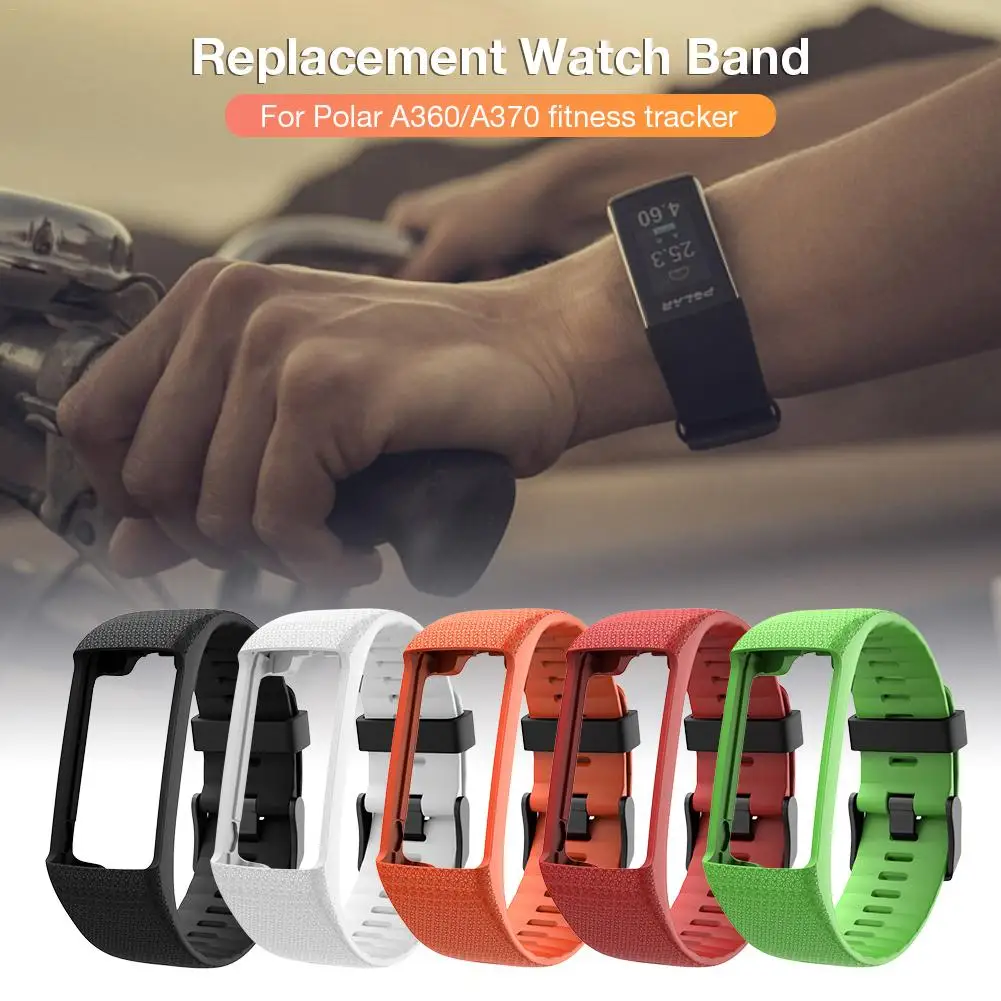 

New Silicone Replacement Strap Black Buckle Wristband Watch Band For Polar A360 A370 GPS Smart Watch Smart Bracelet Wholesale