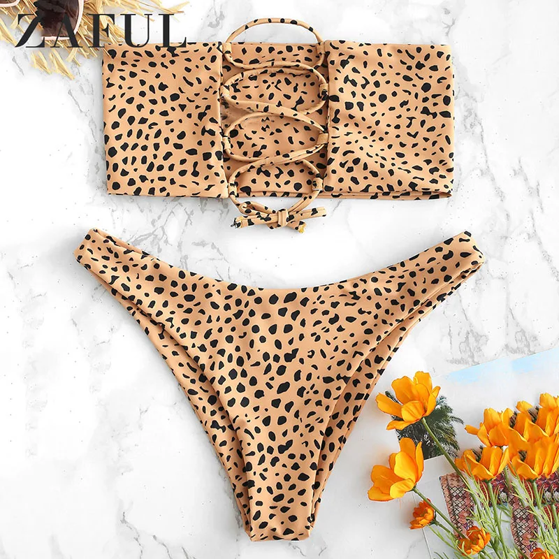 zaful bikini leopard