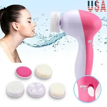 5 In1 Multifunction Electronic Face Facial Cleansing Brush Spa Skin Care massage