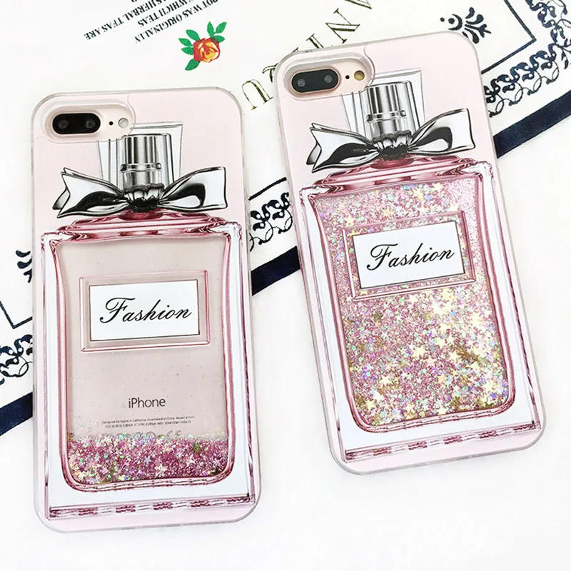 

Luxury Glitter Armor Liquid Quicksand Prefume Back Cover For iPhone 8 Case For iPhone 7 Plus Coque For iPhone X 6 6S Plus Coque