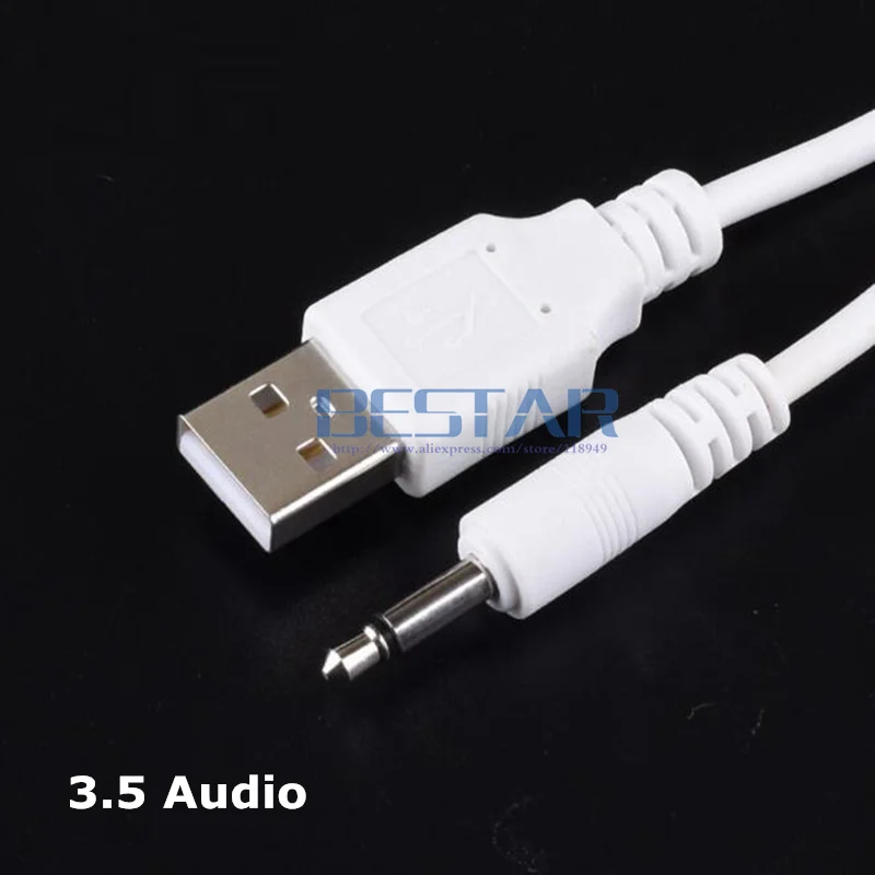 1 m USB Jack Aux 3.5mm Mono Audio kabel 