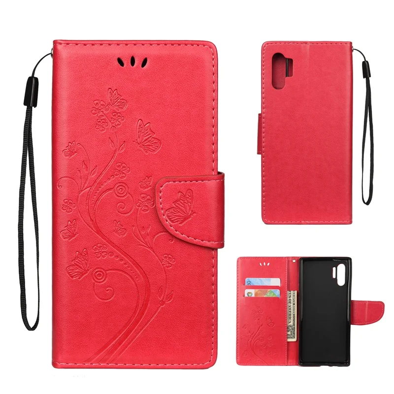 Abbery Luxury Leather Phone Case for Samsung A6 A8 Plus A7 A9 2018 A20E A30 A40 A50 A60 A70 Butterfly Flower Wallet Back Cover | Мобильные