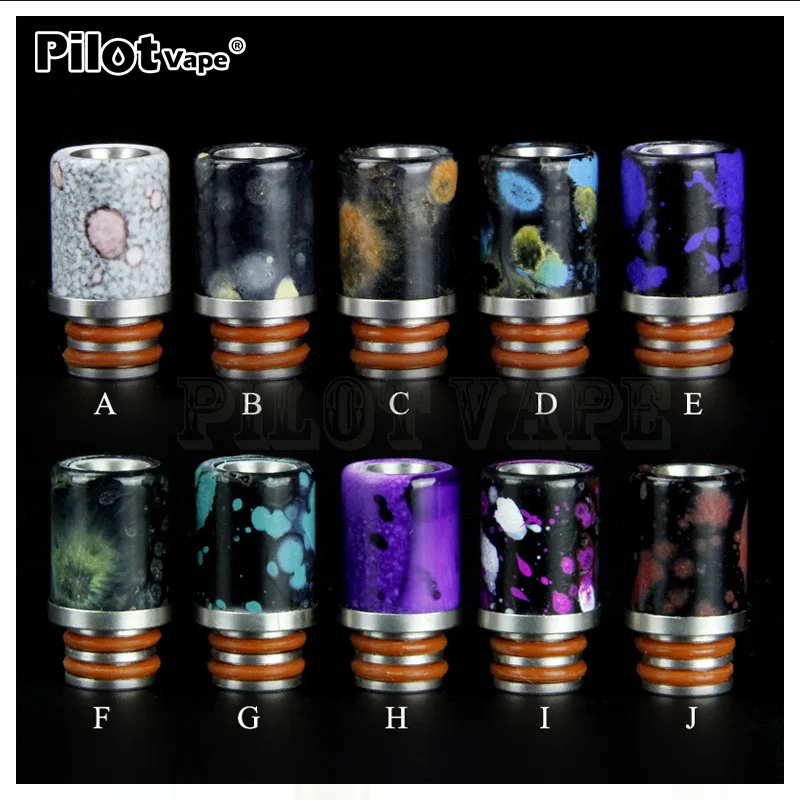 Pilot VAPE Acrylic Stainless 510 Drip Tip Electronic Cigarette Wide