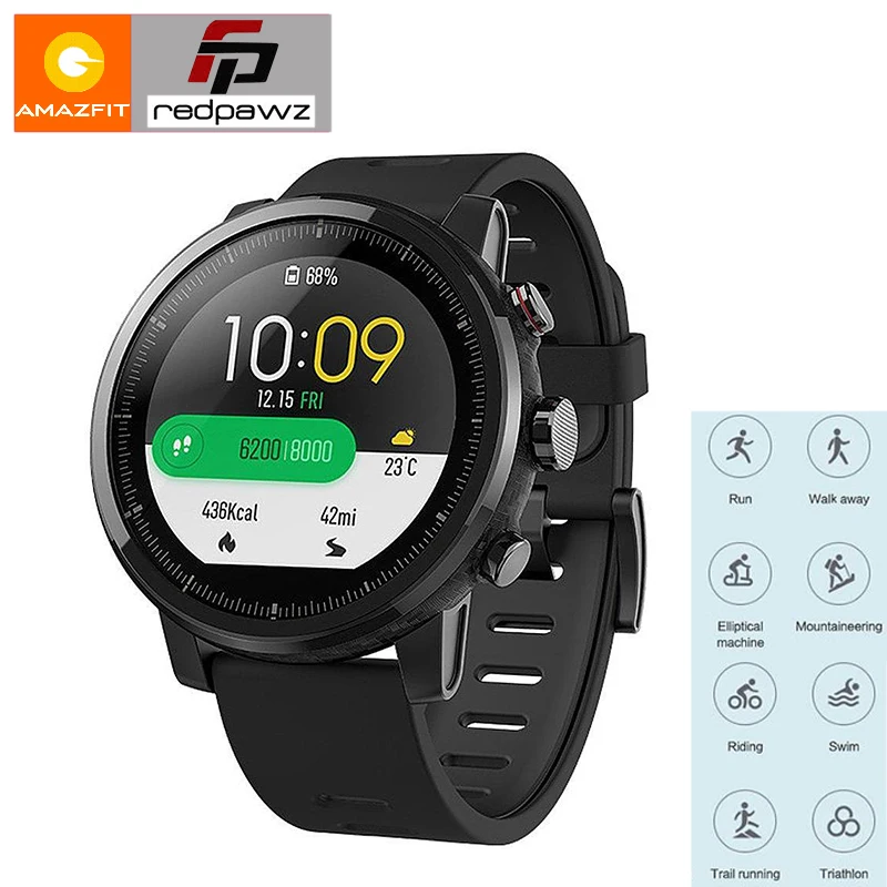 Английская версия Huami Amazfit Смарт спортивные часы 2 GPS 5ATM водонепроницаемые 1 34