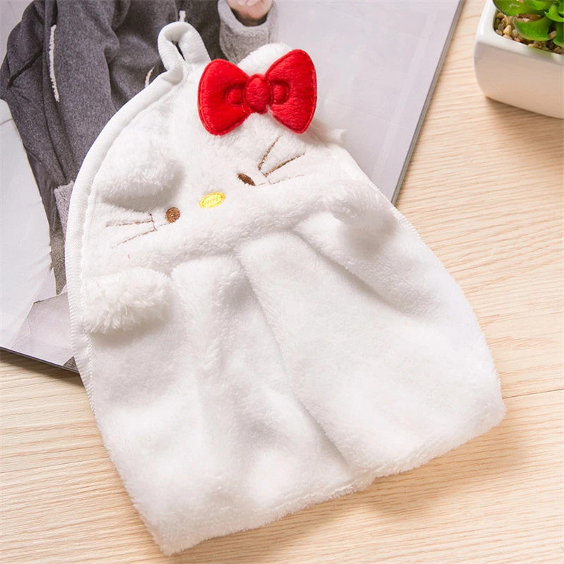 Baby Hand Towel Soft Children's Cartoon Animal Hanging Wipe Bath Face Towel Baby Hand Cartoon Hanging Bath