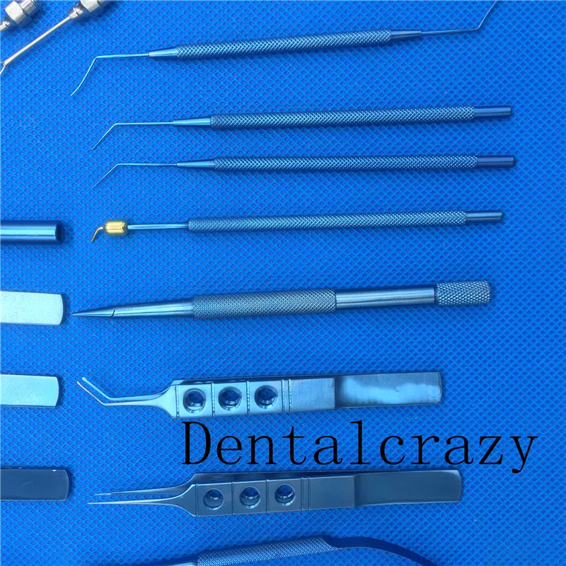 Pces Catarata Oftálmica Conjunto Intraocular Instrumento Cirúrgico Olho Micro Cirurgia Ferramentas 21 & 4 instrumento cirúrgico olho micro cirurgia ferramentas