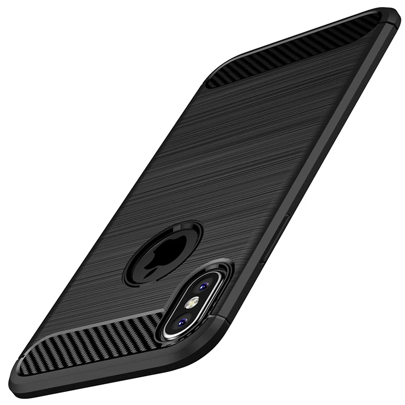 

For iPhone X Case Luxury Fashion Slim Armor Carbon Fiber Soft Cover For iPhone X Case For apple X Capas Cover 5.8 inch