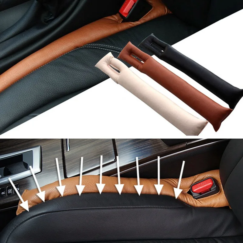 

Universal PU Leather Car Seat Gap Leakproof Pad Filler Seat Seam Protective Sleeve Car Seat Cushion Crevice Gap Stopper