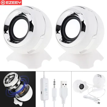 

EZEEY Q8 Mini Computer Subwoofer Speaker Stereo 3.5MM Audio Notebook Loudspeaker with Volume Control for Laptop Phone MP3 MP4