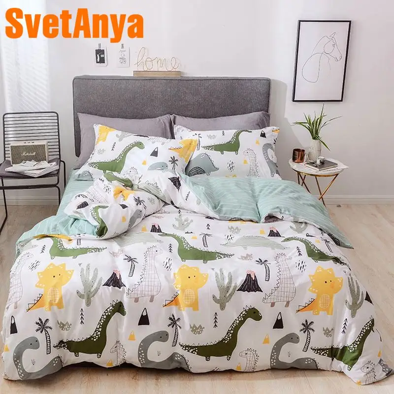 Svetanya ديناصور طباعة الفراش مجموعات الاطفال البالغين أغطية سرير (ورقة مسطحة المخدة حاف غطاء) 100 القطن Svetanya ديناصور طباعة الفراش مجموعات الاطفال البالغين أغطية سرير (ورقة مسطحة المخدة حاف غطاء) 100 القطن